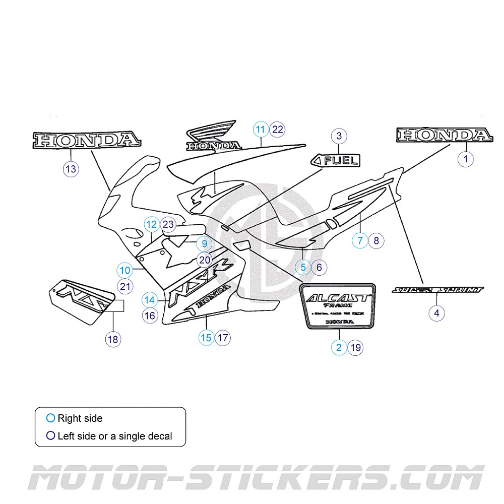 Joint De Base De Cylindre Pour Honda NSR 125 R / CRM 125 - 14132KY4970 - Neuf
